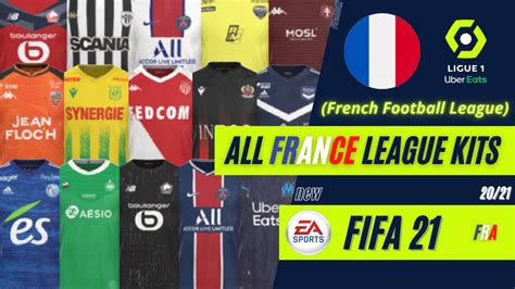 France Ligue 1 All Kits 202021🇫🇷 New Kitslogo Fifa 21 Youtube