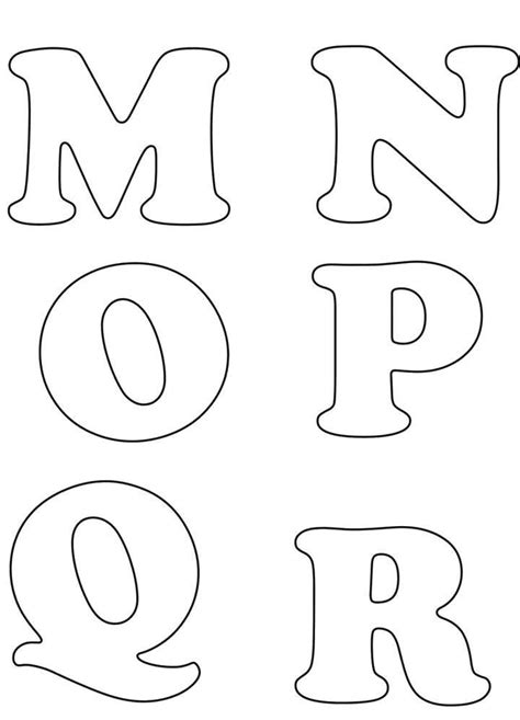 Moldes de letras letras abecedario para imprimir letras grandes para imprimir letras para carteles letras para rellenar letras para recortar letras. Moldes de letras grandes - MNOPQR | Moldes de letras ...