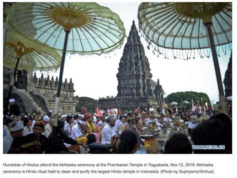 Abhiseka Ceremony Conducted At Indonesias Largest Hindu Temple After