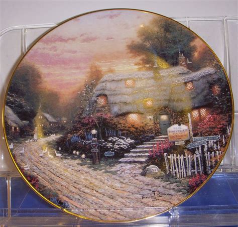 Thomas Kinkade Collector Plate The Olde Poterfield Tea Room 1991