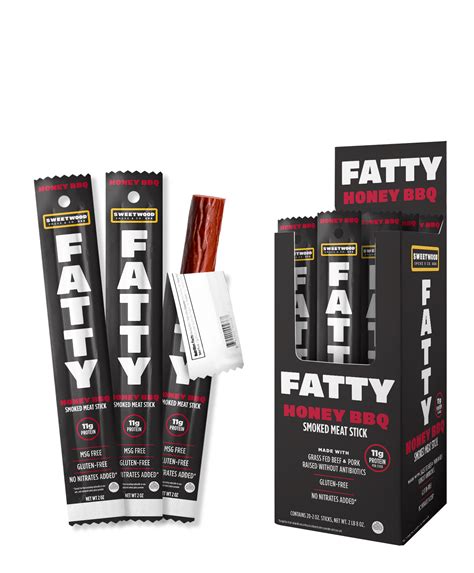 Fatty 2 Oz Honey Bbq Best Beef Stick Sweetwood Smoke And Co