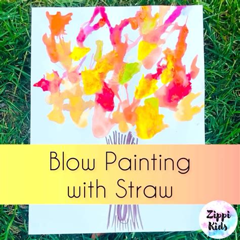 Try This Super Cute Fall Tree Blow Painting With Straw 🍁🍂🌳kids Will