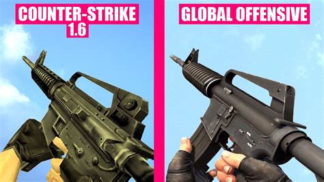 Counter Strike Global Offensive Vs Counter Strike 16 Weapons
