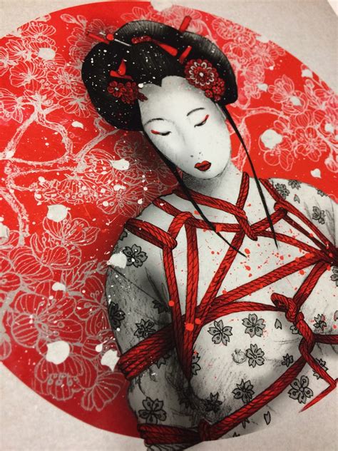 Shibari Geisha Shibari Fine Art Print Fine Art Paper Of Etsy