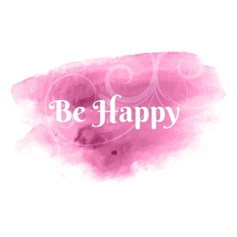 Free Vector Cute Quote With Pink Watercolor Stain