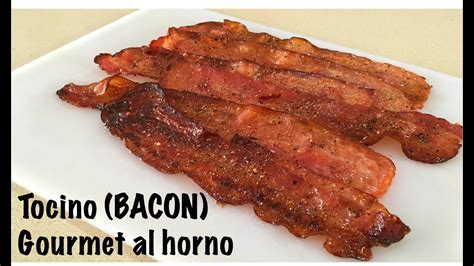 Como Cocinar Tocino Bacon 🥓 En El Horno Crujiente FÁcil Y Con Un