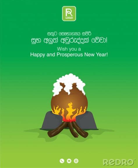 Obraz Sri Lankan Sinhala And Tamil New Year Wish Vector Illustration