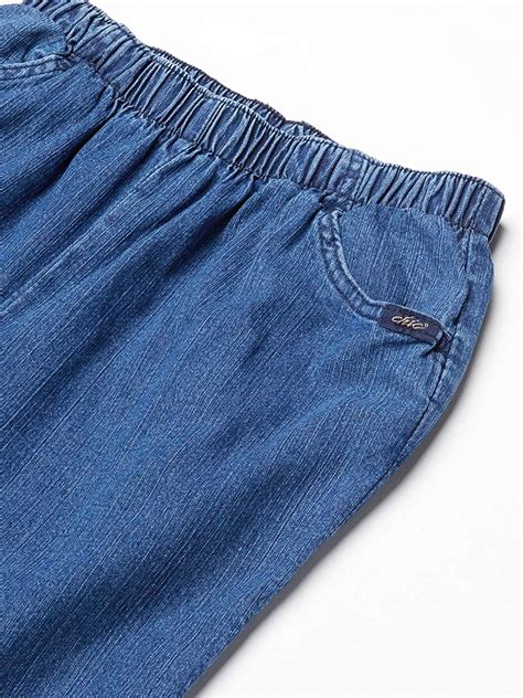 Chic Classic Collection Womens Stretch Elastic Mid Shade Denim Size