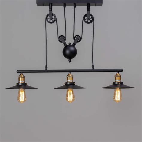 Pendant light design multiple - black metal 3 lampshade E27 - Piattino