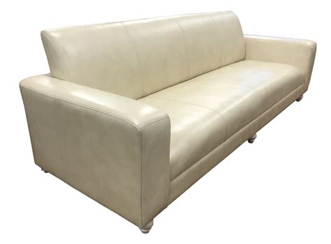 Cream Beige Modern Leather Sofa