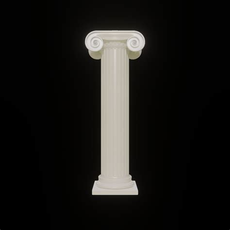 Ionic Column 3d Model Roman Cgtrader