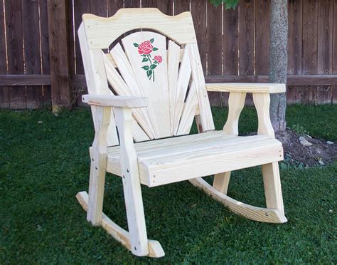 Treated Pine Fanback Rocking Chair Wrose Design