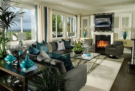 Creative Combination Of Teal And Yellow In The Living Room Decoist