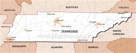 Tennessee In Us Map
