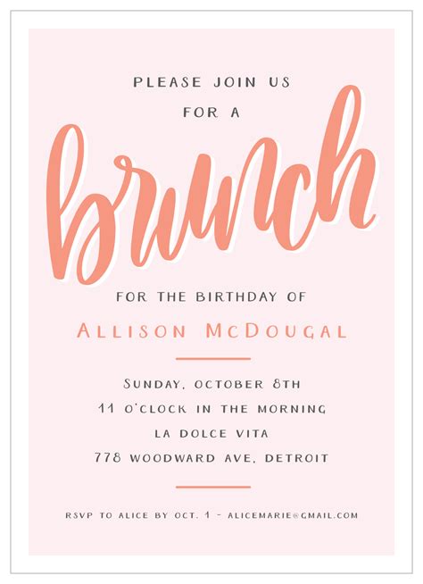 Brunch Invitation Templates