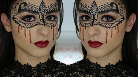 Black Masquerade Mask Last Minute Halloween Makeup Tutorial Youtube