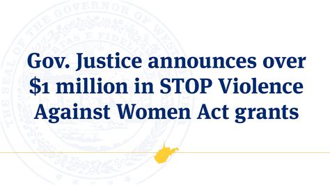 Gov Justice Announces Over 1 Million In Stop Violence Against Women