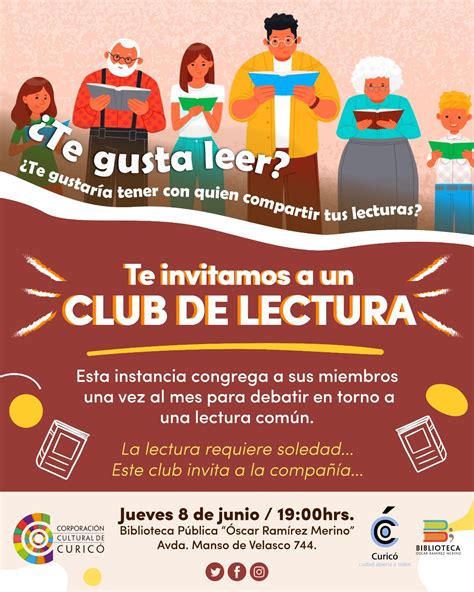 Te Invitamos A Unirte A Un Club De Lectura Corporaci N Cultural Curic