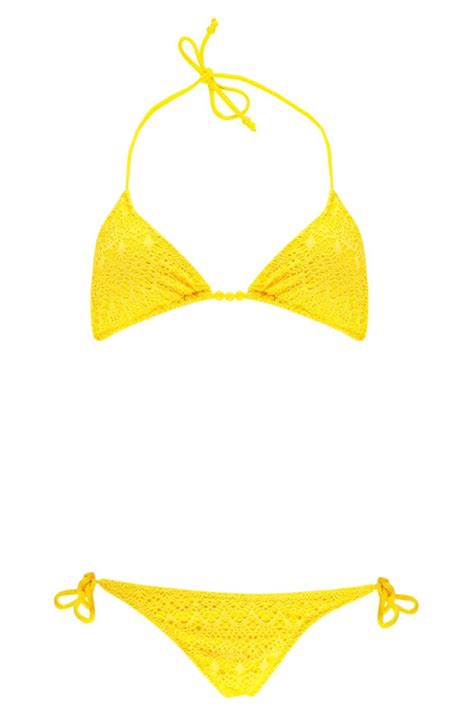 Elizabeth Hurley In A Skimpy Yellow Bikini For Saucy Beach Instagram