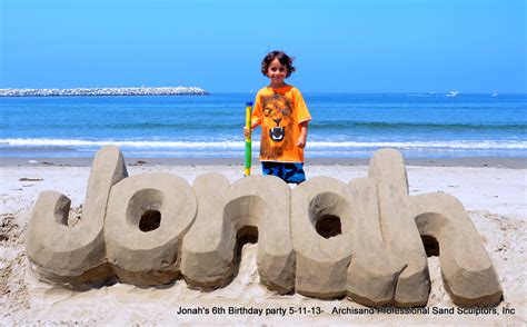 Jonah 6th Birthday Party Sand Castle – Archisand Professional Sand