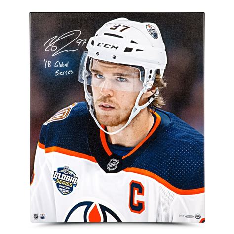 Can you name the 4 players who had more? Connor McDavid Signed Edmonton Oilers 20x24 Limited Edition Photo on Canvas Inscribed "18 Global ...