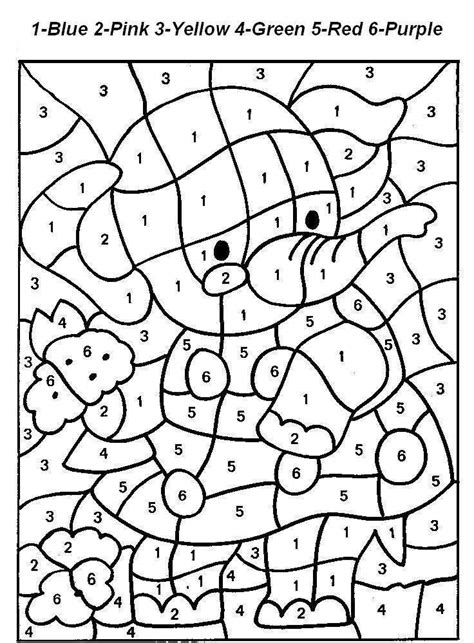 Easy Color By Number Online Coloring Worksheets Are A Great Way To
