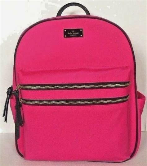 New kate spade karina mini backpack black. Kate Spade Wilson Road Bradley Radish Pink Backpack Laptop ...