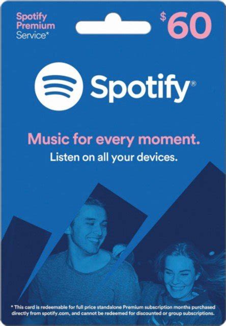 In this article of gift.io, we provided you with information about the spotify gift card and how to redeem it. Spotify $60 Gift Card SPOTIFY $60 - Best Buy