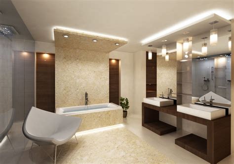Early recessed lights were huge, and i regard the when retrofitting light into an existing bathroom you might find that the structure of the ceiling doesn't allow this placement, but it's the ideal arrangement and if you. Modern Bathroom Lighting Ideas in Exceptional Installation ...