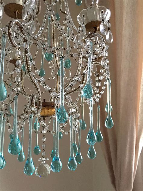Antique Crystal Chandelier Murano Drops Lorella Dia