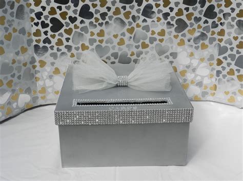 I Will Be Making A Card Box Similar To This Card Box Wedding Silver