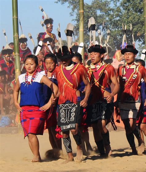 Dancers From The Ao Tribe At The Hornbill Festival Nagaland North East India Tribal Culture