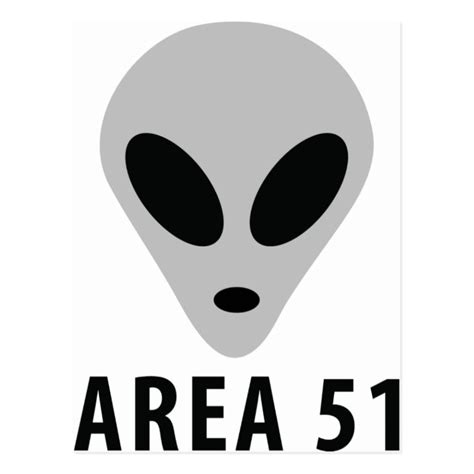 Area 51 Alien Head Postcard