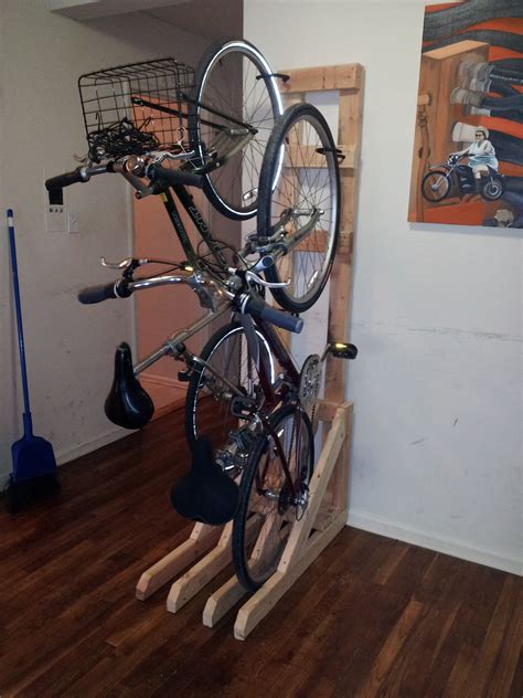 Vertical Bike Rack From 2x4s Diy Bike Rack Vertical