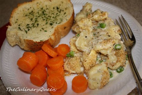 Over medium heat, add olive oil to a large sauté pan. The Culinary Queen: Cheesy Chicken Tortellini Bake