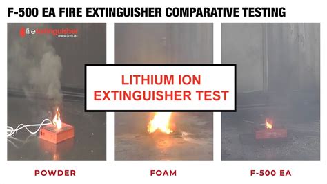 Lithium Ion Fire Extinguisher Testing Youtube