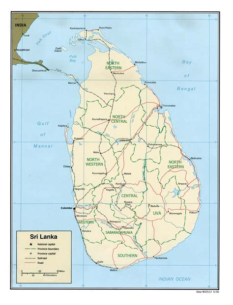 River Map Sri Lanka
