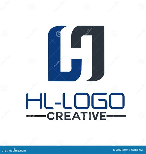 Hl Logo Kreatives Exklusives Logo Vektor Abbildung Illustration Von
