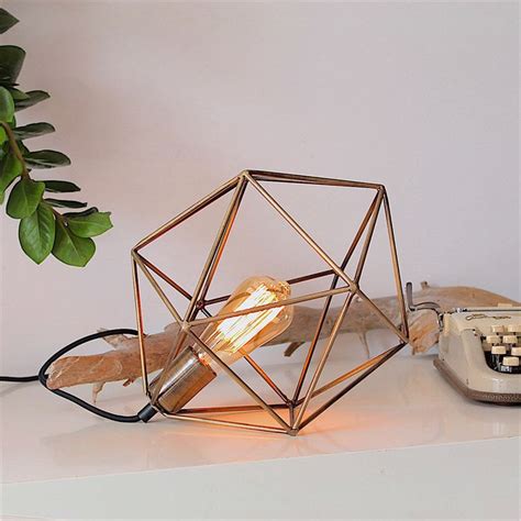 Minimal Light Geometric Table Lamp Industrial Desk Light Etsy