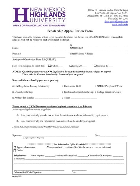 Fillable Online Its Nmhu This Form Should Be Returned Within Seven