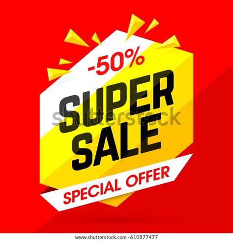 Super Sale Special Offer Banner Vector Stock Vector Royalty Free