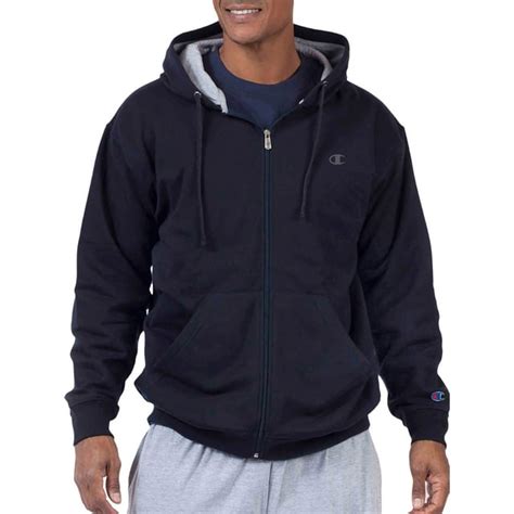champion big and tall men s powerblend fleece full zip hoodie up to size 6xl