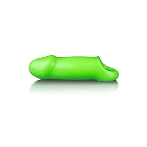 shots ouch smooth thick stretchy penis sleeve glow in the dark sex toy hotmovies