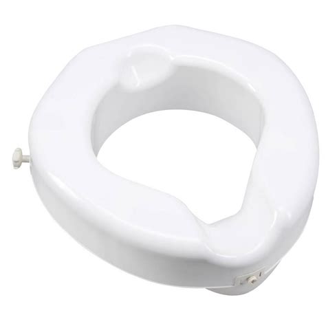 Carex Raised Toilet Seat With Safe Lock Extra Wide Opening Adds 45