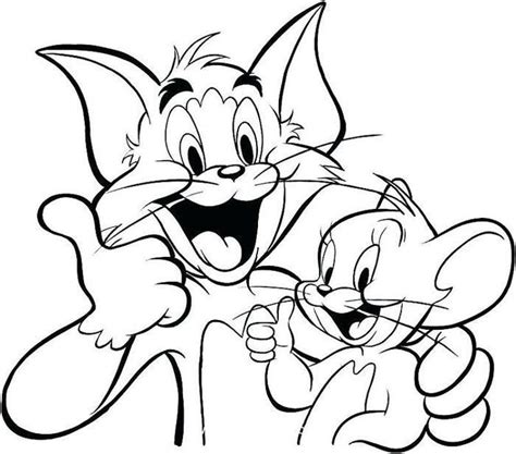 Tom And Jerry For Kids Printable Free Coloring Pages