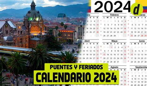 Calendario 2024 En Colombia Días Festivos Oficiales Descansos Y