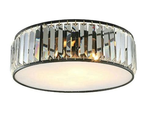 The contemporary scout collection recalls the sturdy design of vintage shop lights. LED Modern Flush Mount Crystal Ceiling Lights Fixtures ...