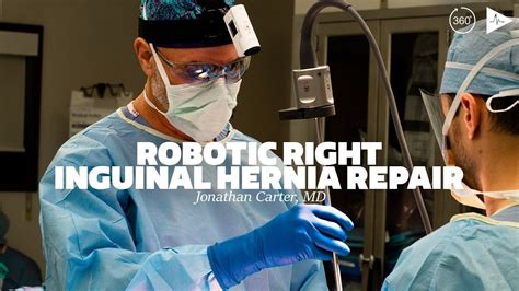 Right Robotic Inguinal Hernia Repair By Jonathan Carter Md Case Trailer Youtube