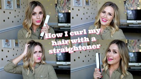 Place the flicks between the rods of the straightener. How to curl your hair with a straightener - YouTube