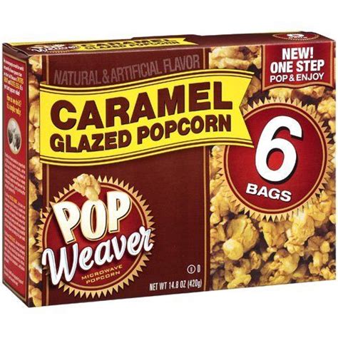 Pop Weaver Caramel Glazed Popcorn 6ct Glazed Popcorn Caramel Popcorn